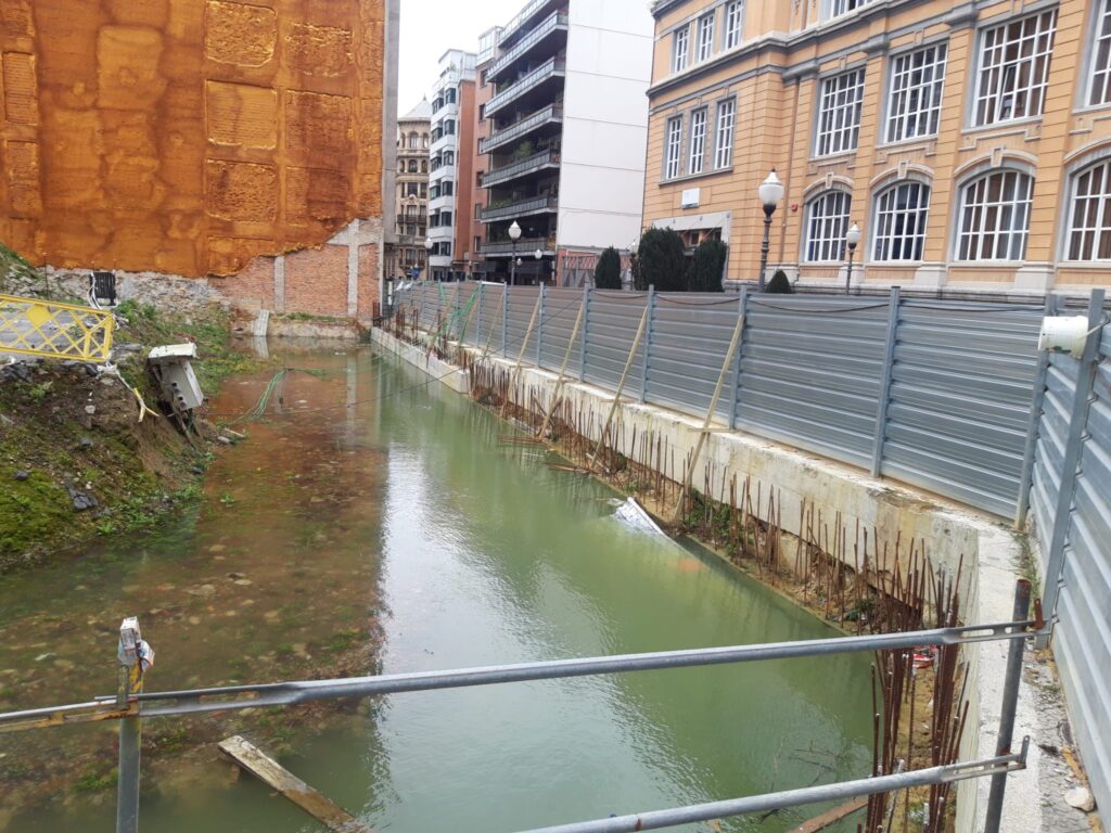 Aguas estancadas parcela de Obispado y Mutualia. 18-02-2026